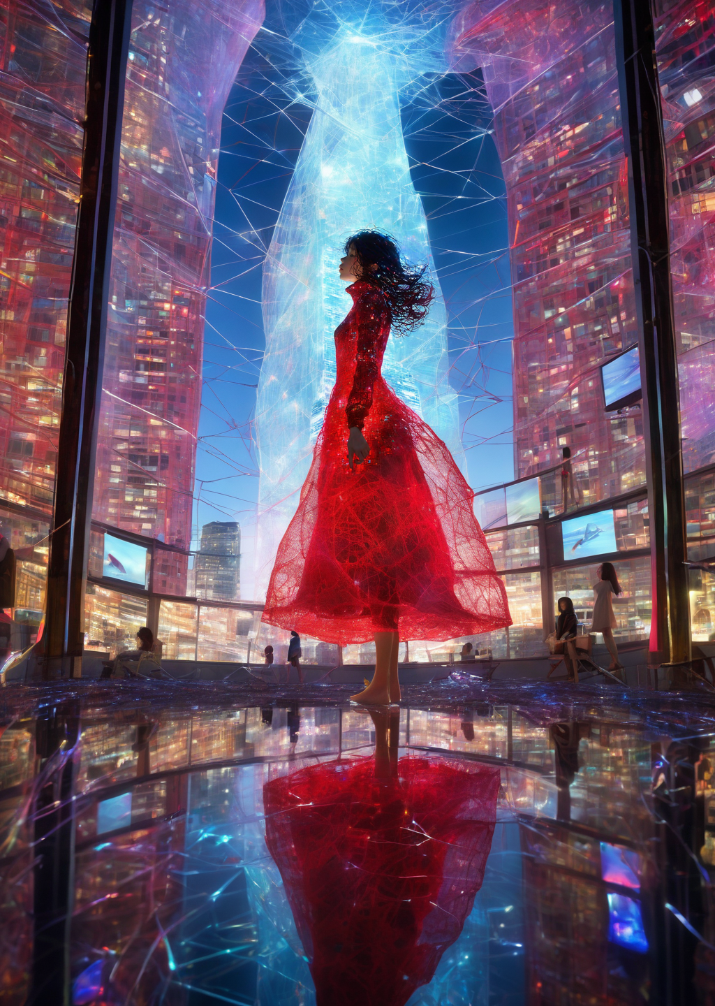00390-3845381158-(Chiharu Shiota) colorful, dream-like, female-figures, immersive, installation, playful, Swiss, vibrant, video-art 1girl As the.png